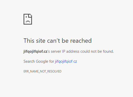 Nefunkčnost webů